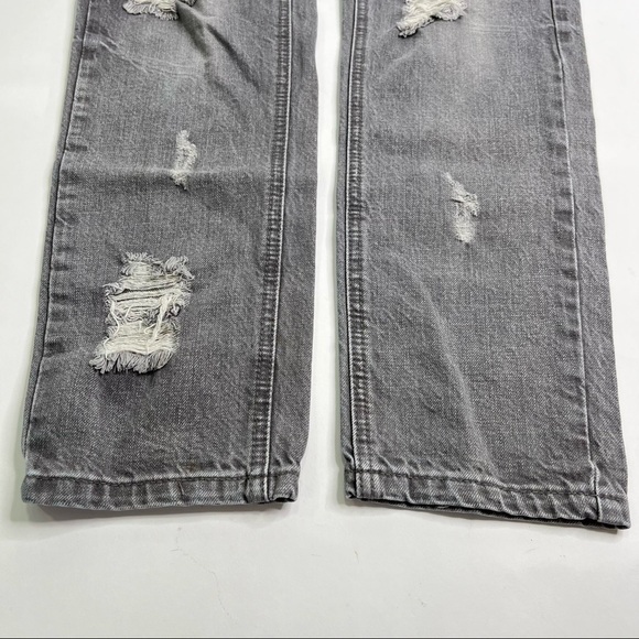 One BY ONETEASPOON Awesome Baggies Smokey Grey Distressed Tapered Cuffed Jeans - Picture 9 of 16